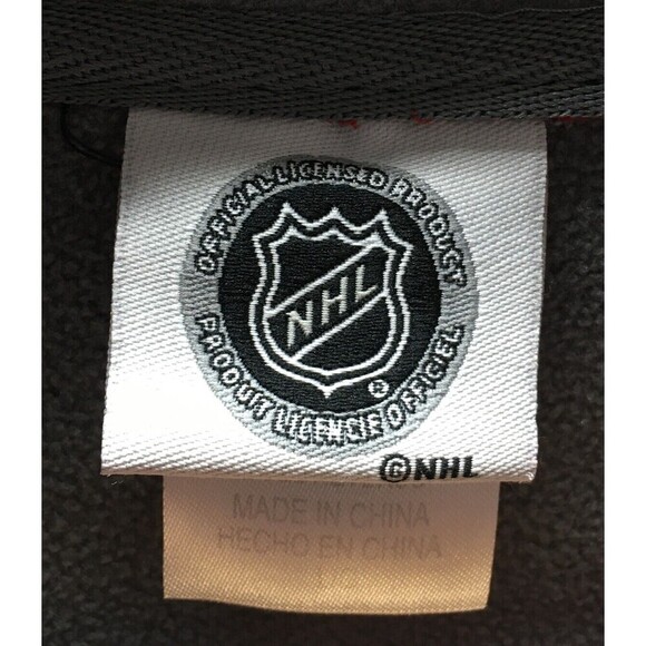 NHL Jacket Men's Size Large Red Black Hawks Sweatshirt Full Zip - Picture 8 of 8